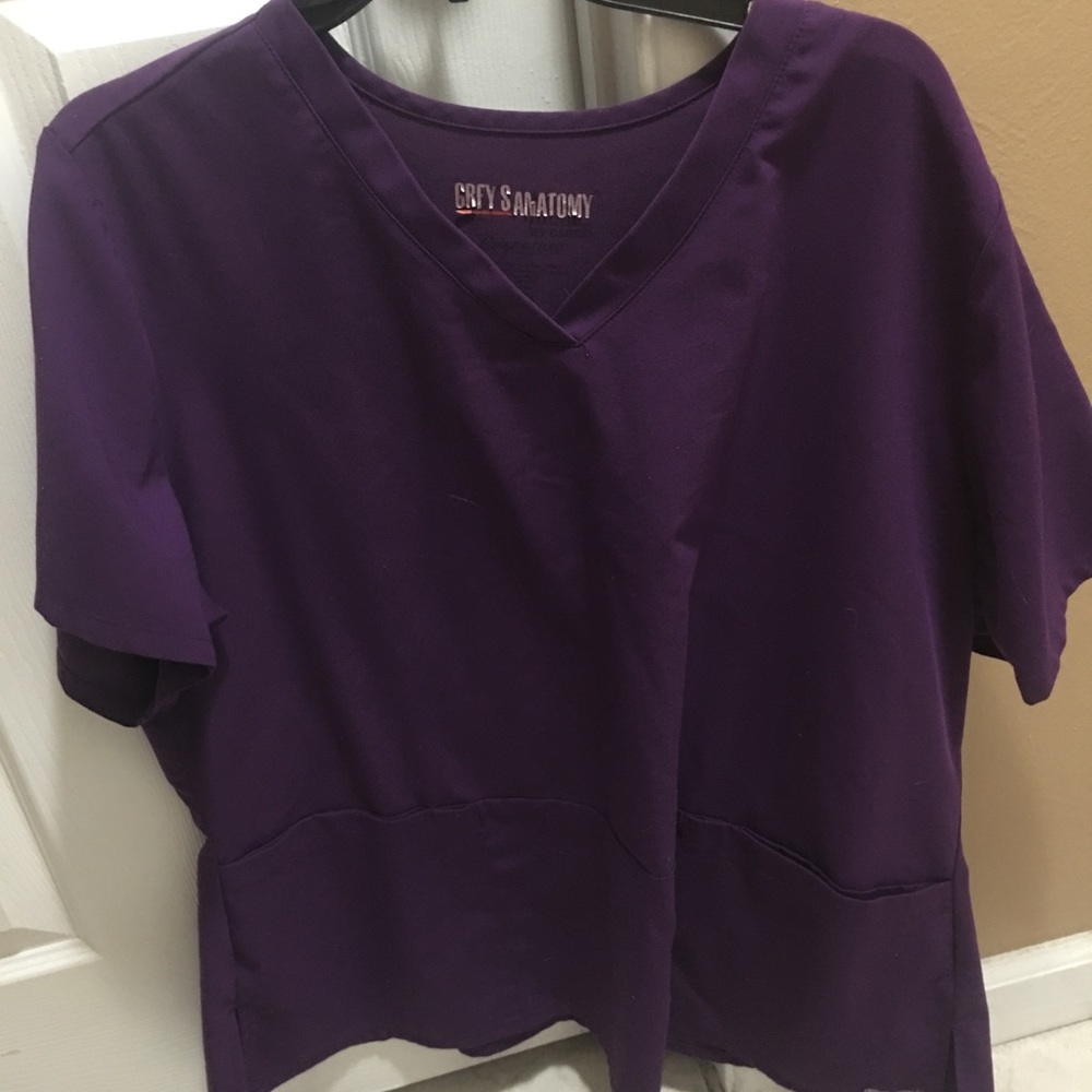 Xxl purple greys anatomy scrub top